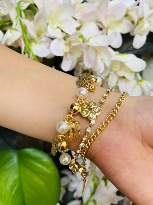 flower pearl bracelet