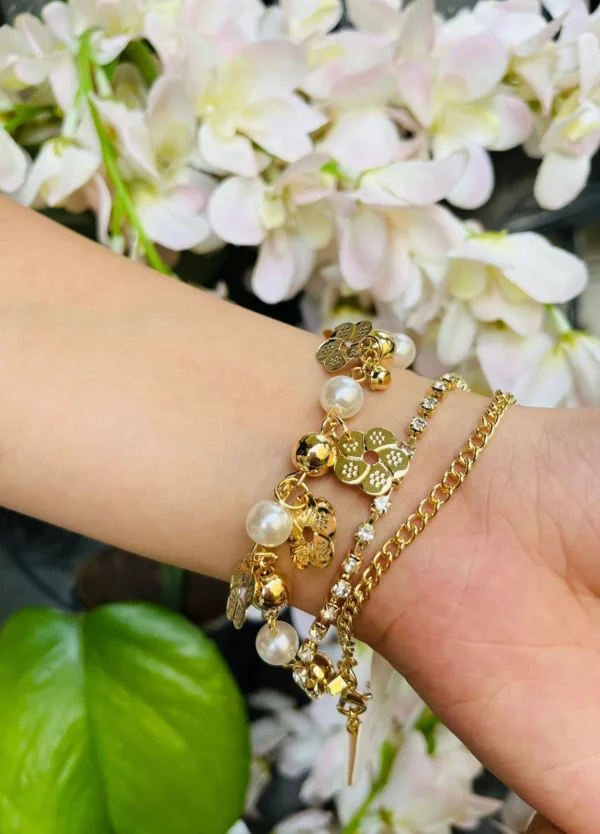 flower pearl bracelet
