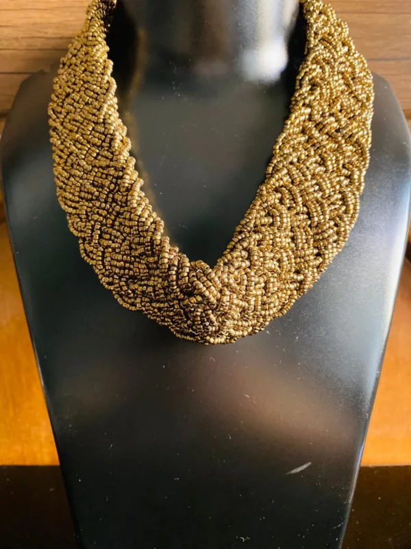 golden braided necklace