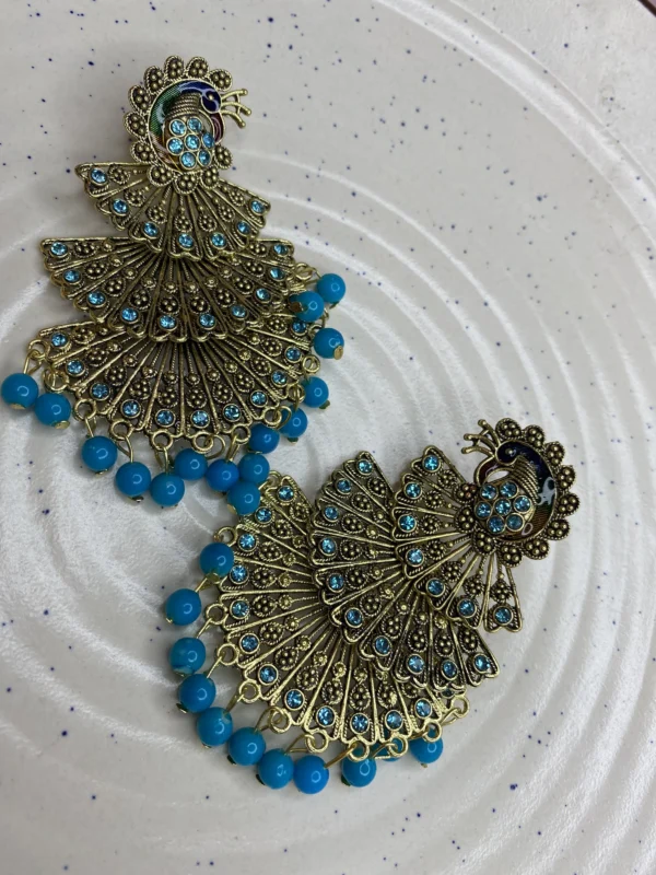 peacock earrings