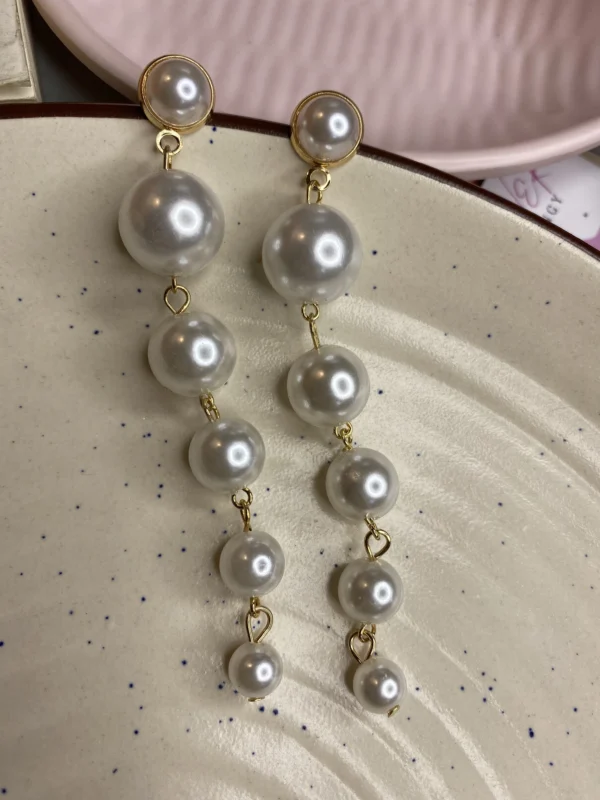 pearl waterfall earrings